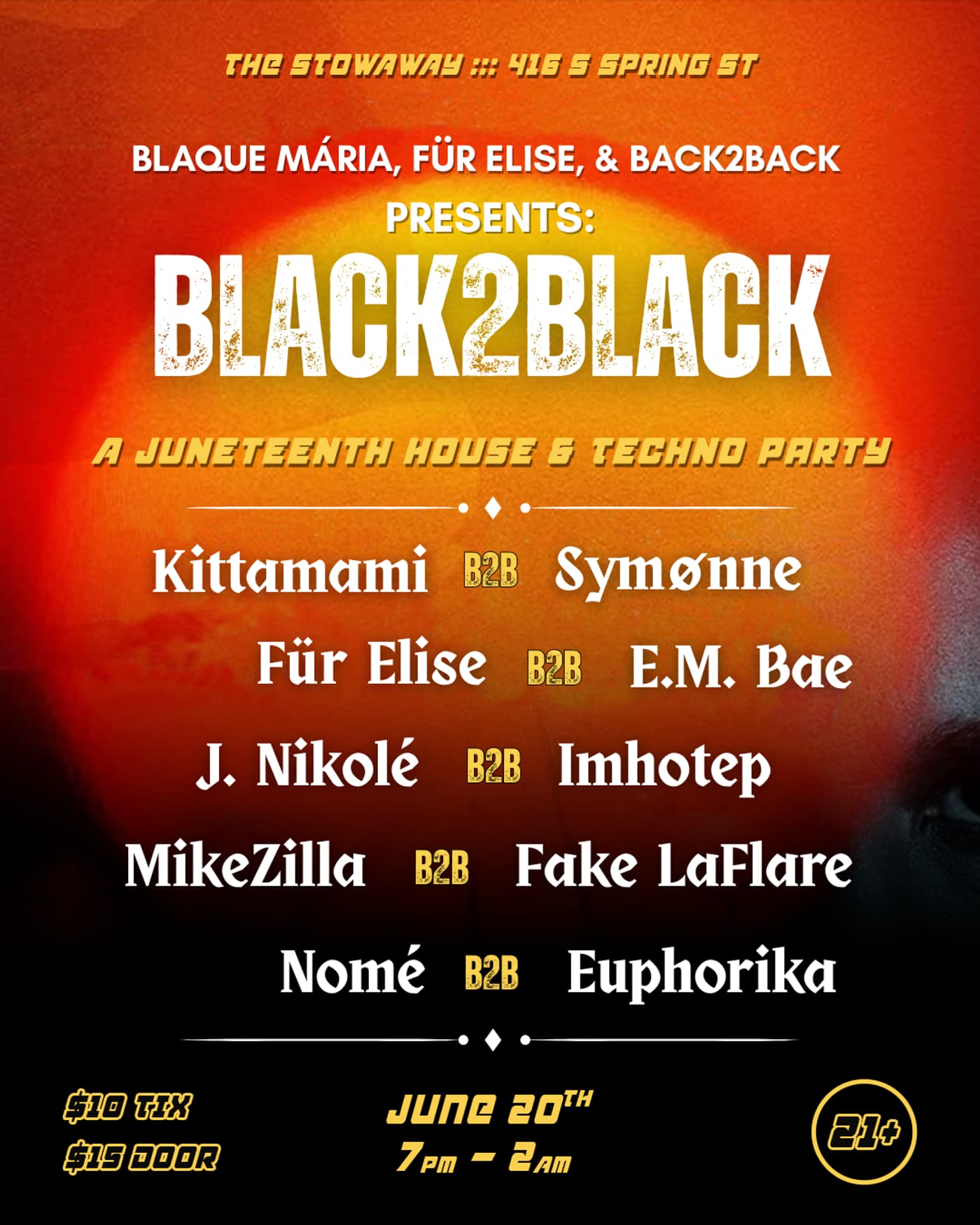 Blaque Mária, Für Elise, & Back2Back Present: BLACK2BLACK event image