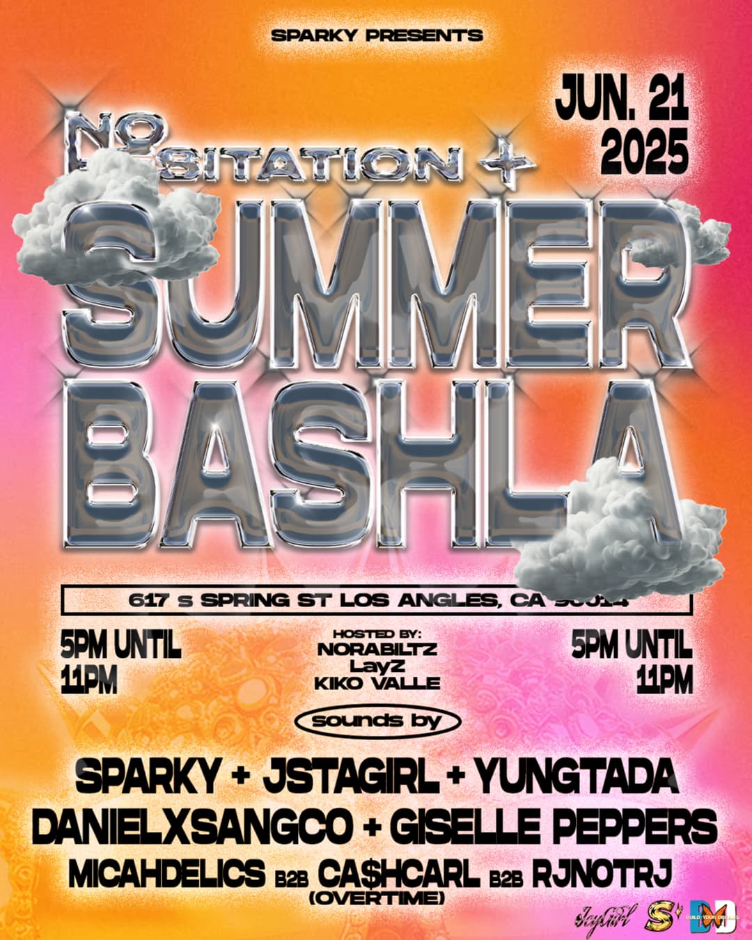 SPARKY x NO HESITATION PRESENTS: SUMMER BASH LA event image