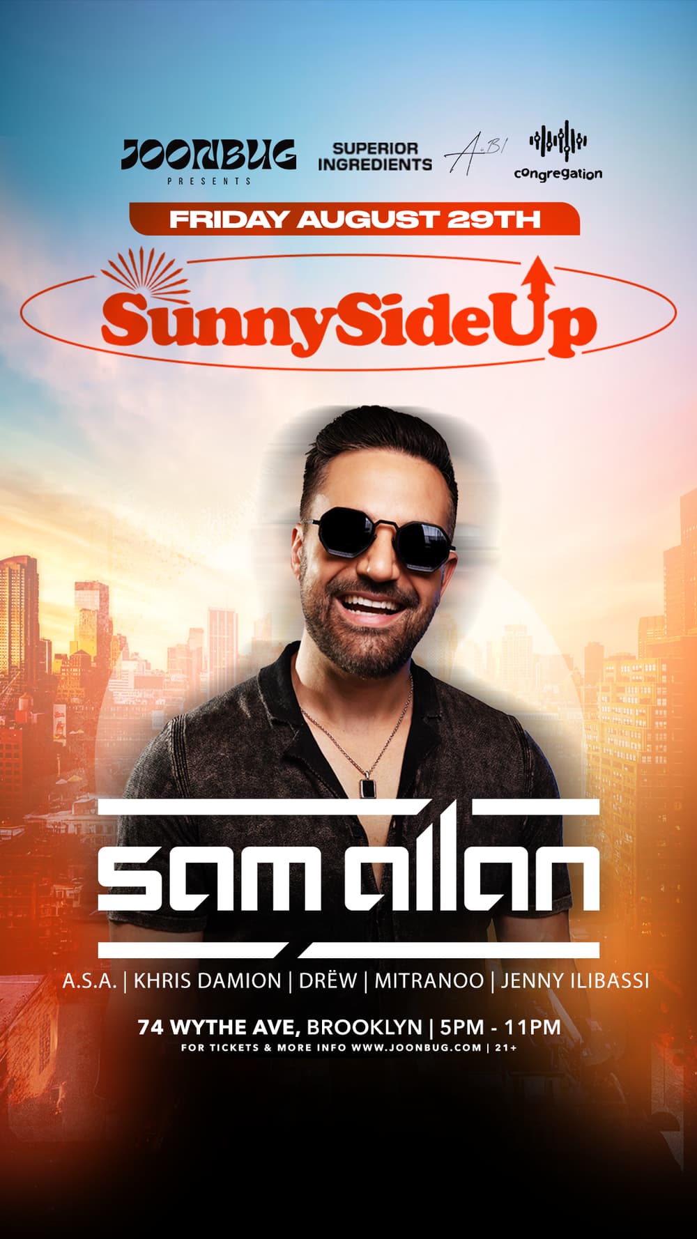 Superior Ingredients ROOFTOP featuring Headliner SAM ALLAN & Supporting DJs A.S.A, KHRIS DAMION, DRËW, MITRANOO, JENNY event image