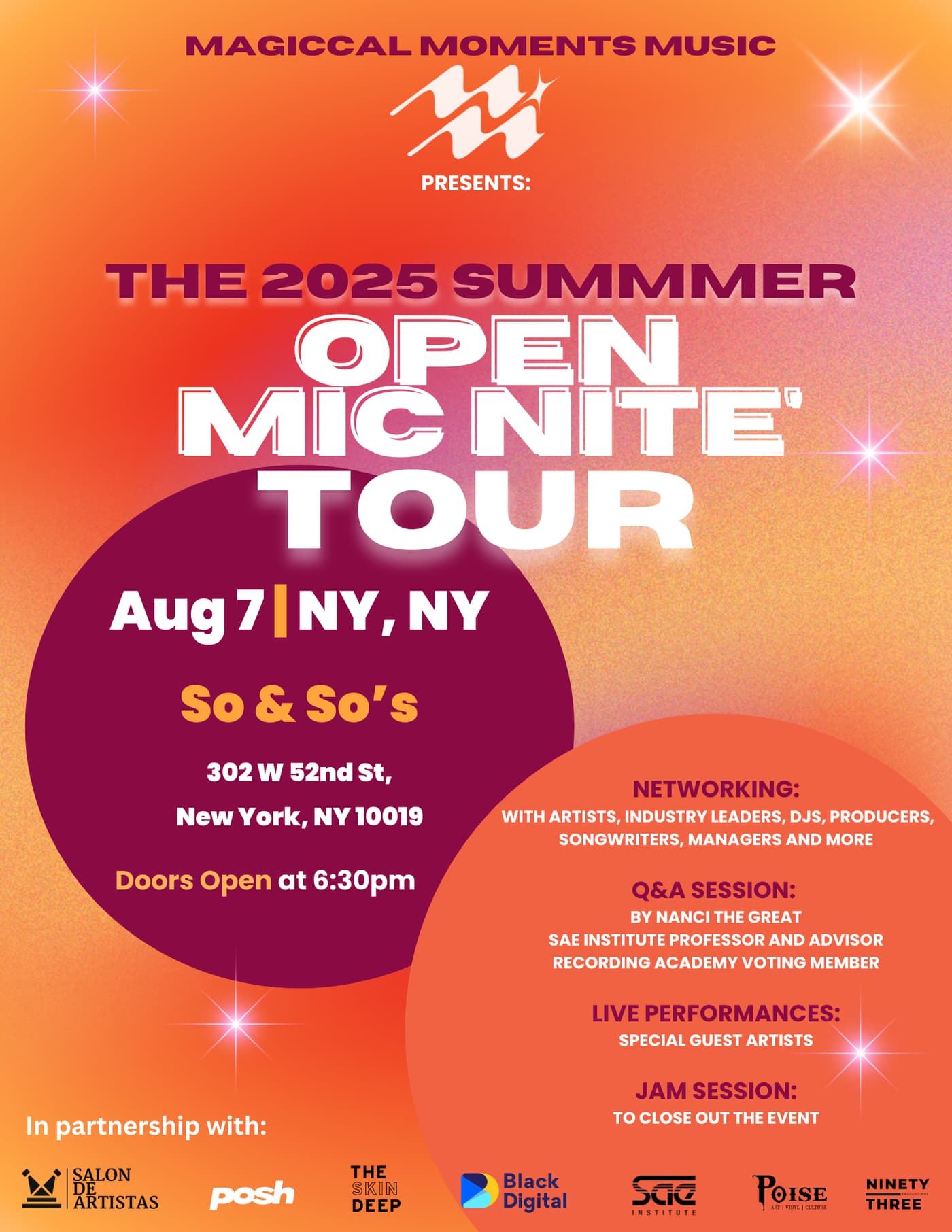 Magiccal Moments 2025 Open Mic Tour (NYC tourstop) event image