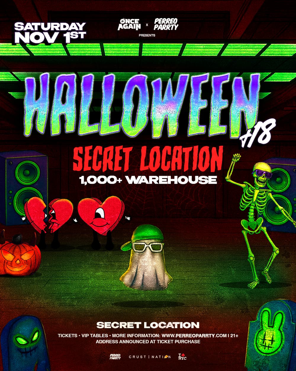 Halloween Secret Warehouse Party - Brooklyn (18+) event image