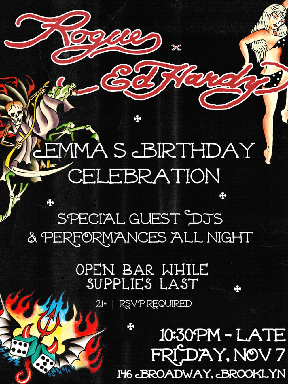 Rogue x Ed Hardy Present: Emma's Birthday Celebration event image