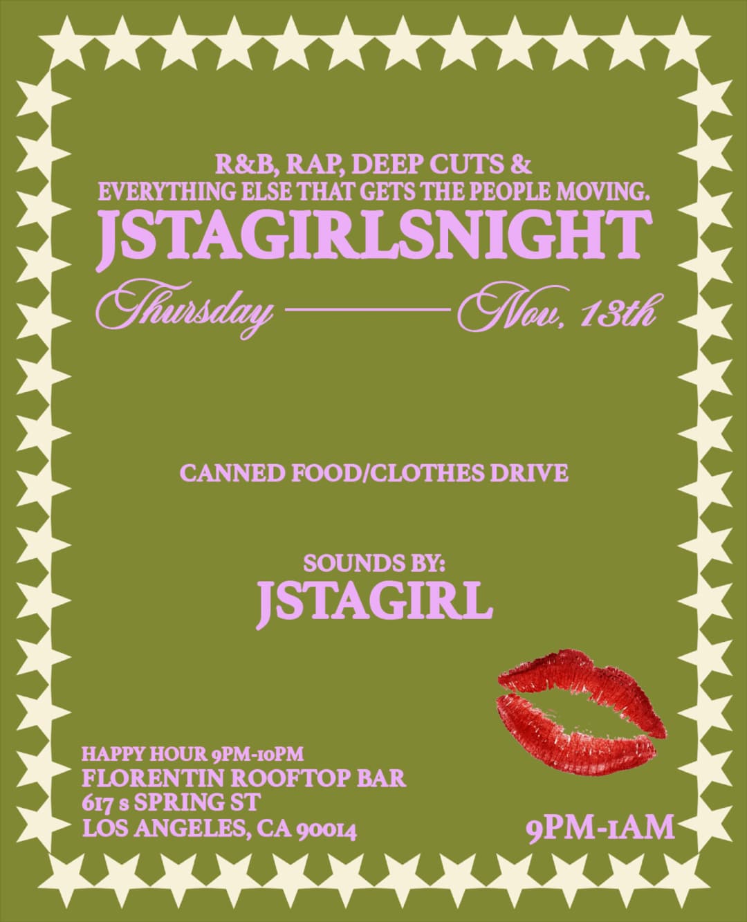 JSTAGIRLSNIGHT food/clothing Drive event image