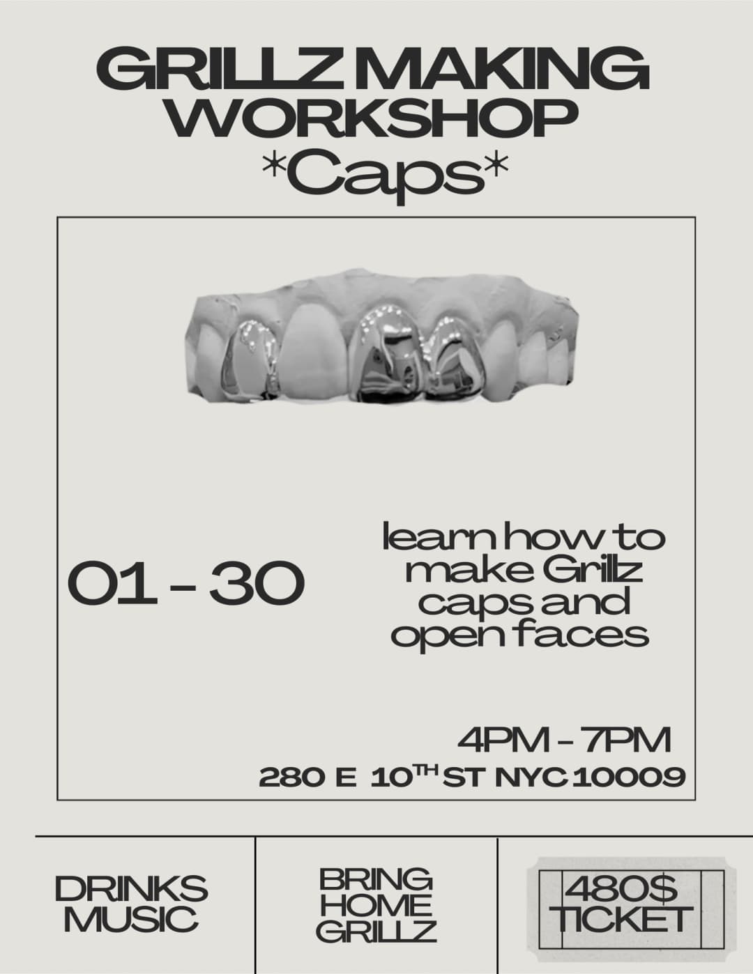 Grillz Making Workshop 01-30 event image