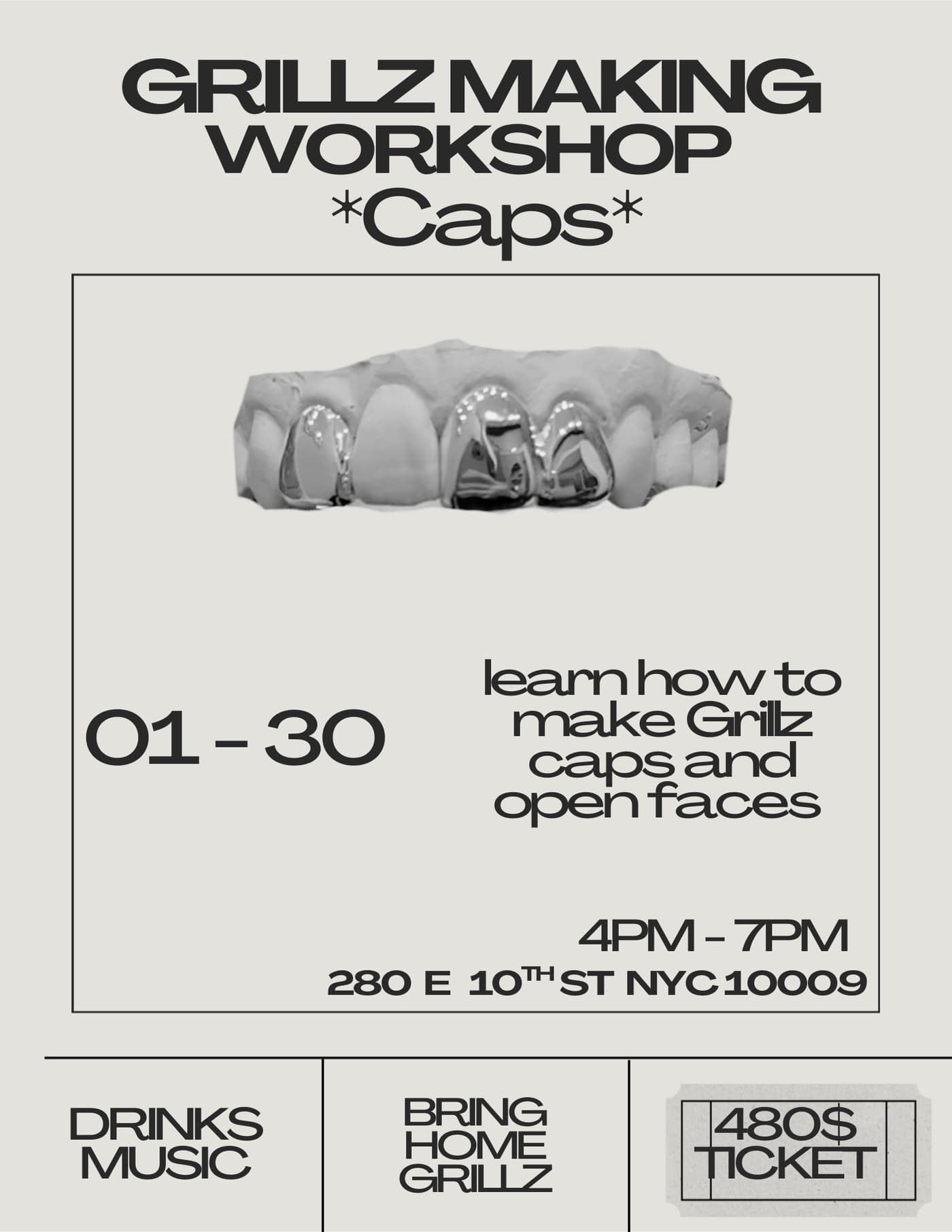Grillz Making Workshop 01-30 event image