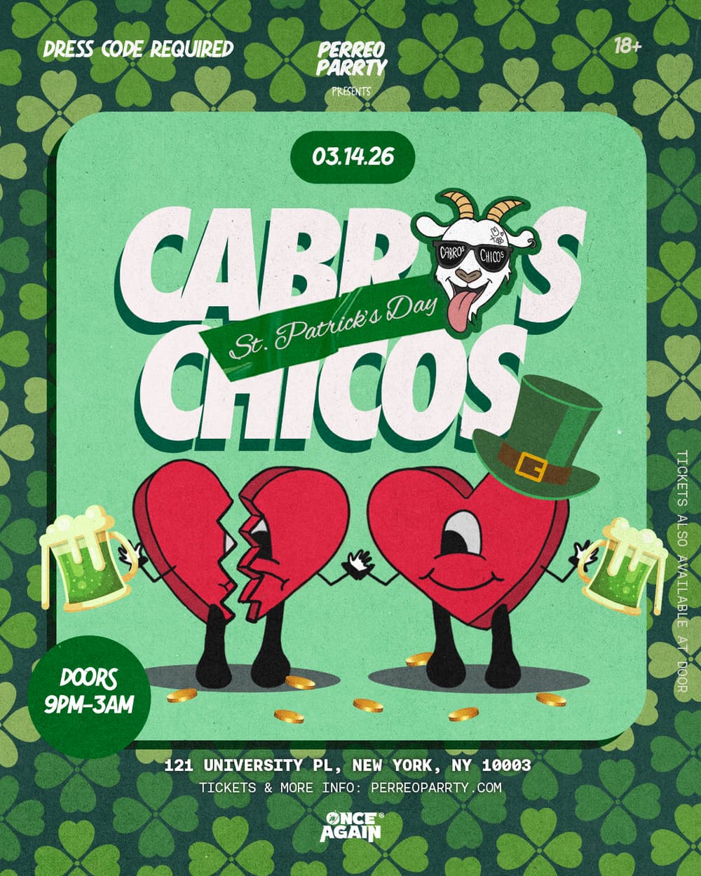 Cabros Chicos: St Patricks Day - 18+ Latin & Reggaetón Dance Party event image