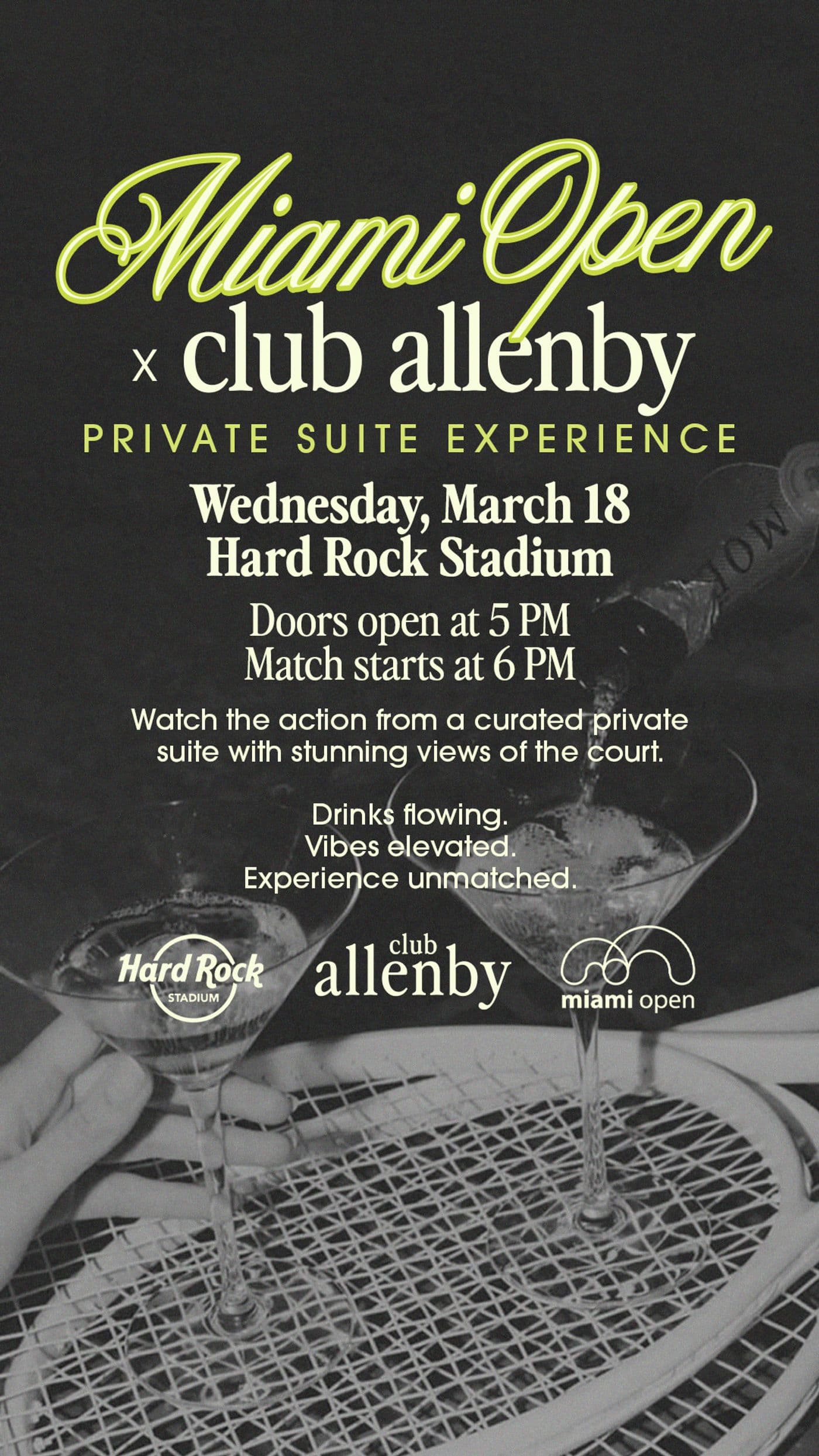 Miami Open x Club Allenby Suite Experience event image