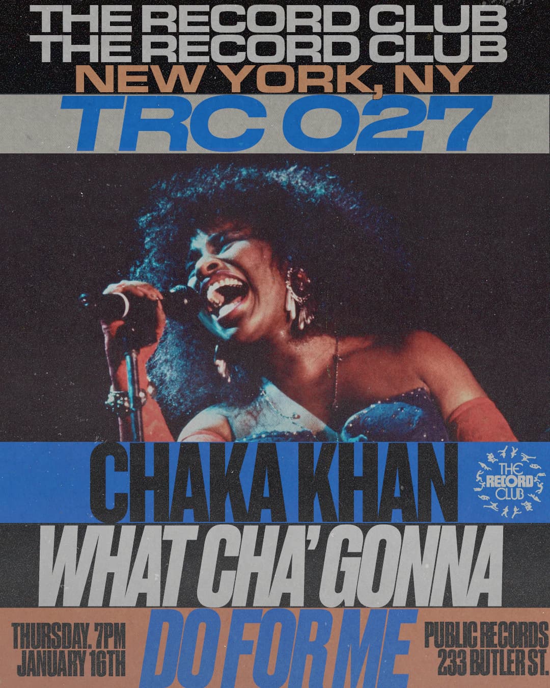 TRC 027 (NYC): Chaka Khan - What Cha Gonna Do For Me -  (01/16) event image