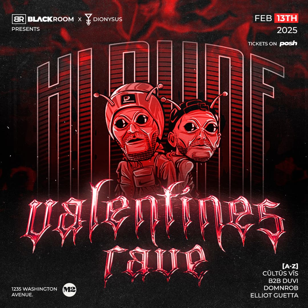 H! DUDE🇧🇪 VALENTINES RAVE Presented by BLACK ROOM x DIONYSUS event image