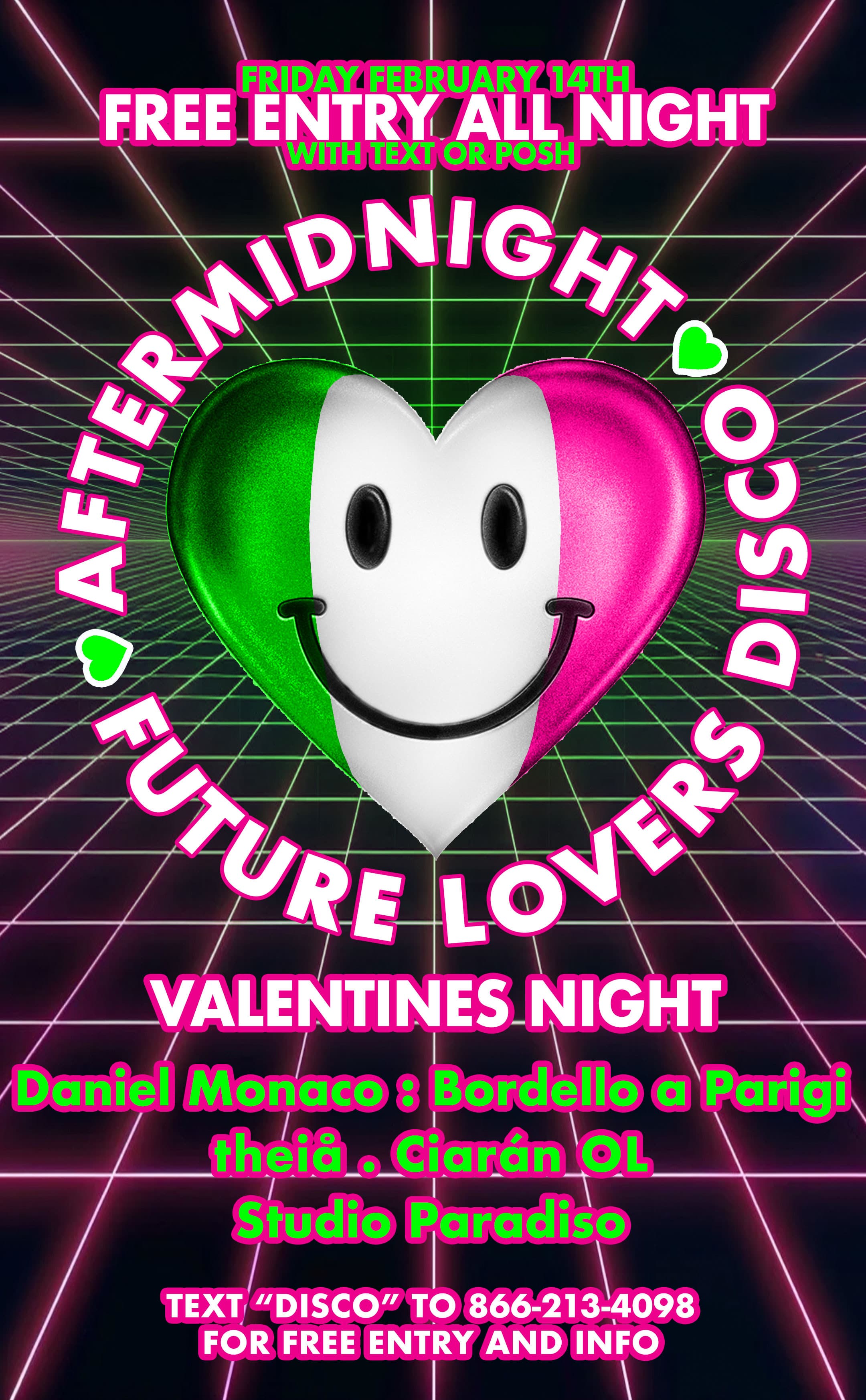 AFTERMIDNIGHT presents Future Lovers Disco - a valentines Italo disco all night edition! event image