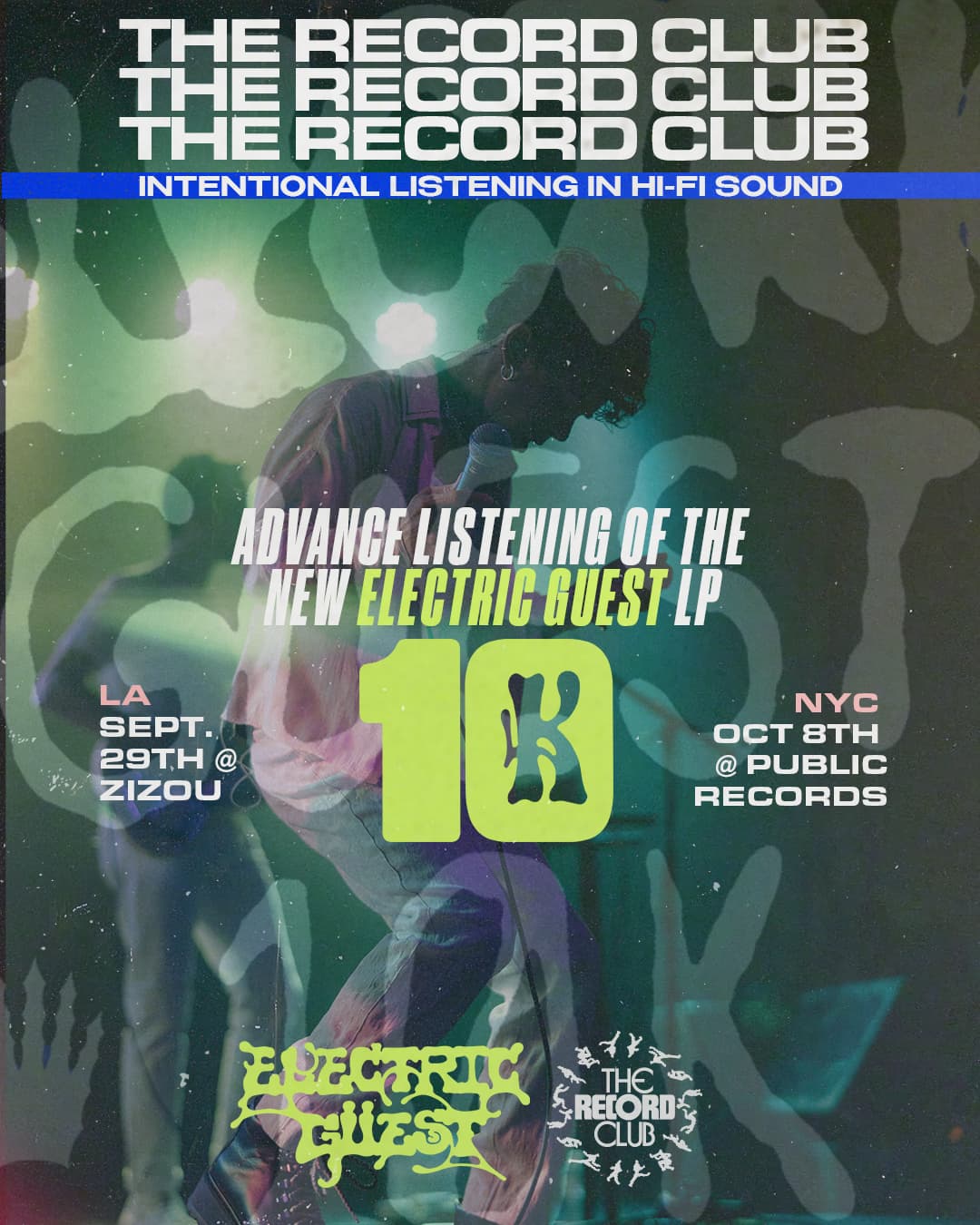 TRC 1ST LISTEN (NYC): Electric Guest "10K" (10/08) event image