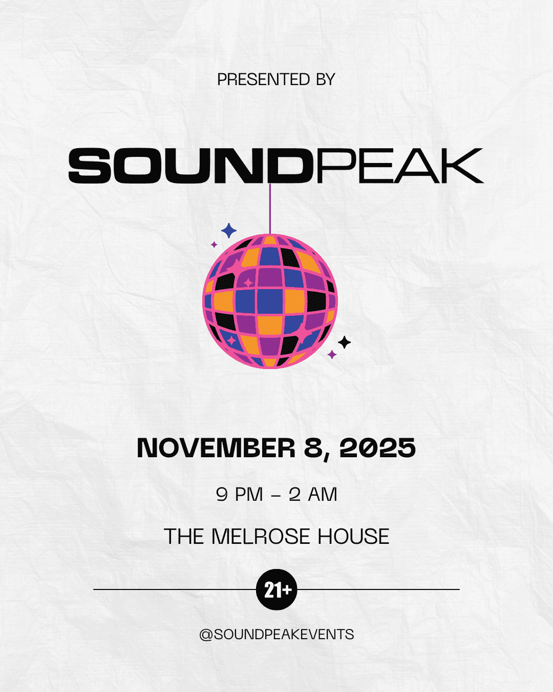 SoundPeak x The Melrose House: 11/08 event image