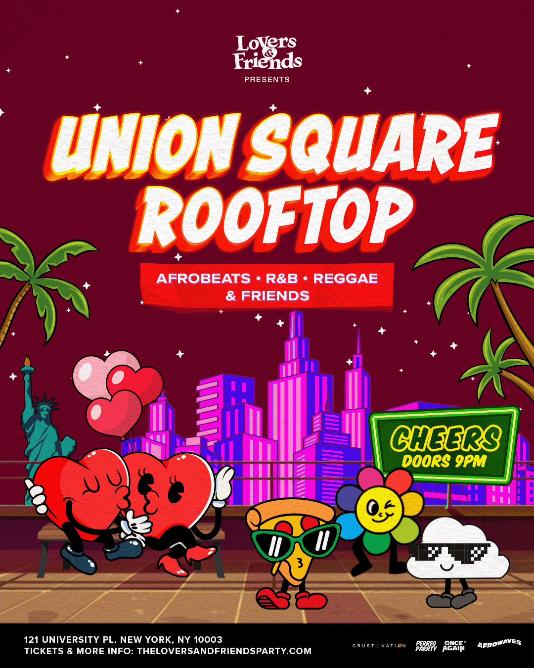 Union Square Rooftop - Afrobeats + R&B + Reggae Dance Party NYC event image
