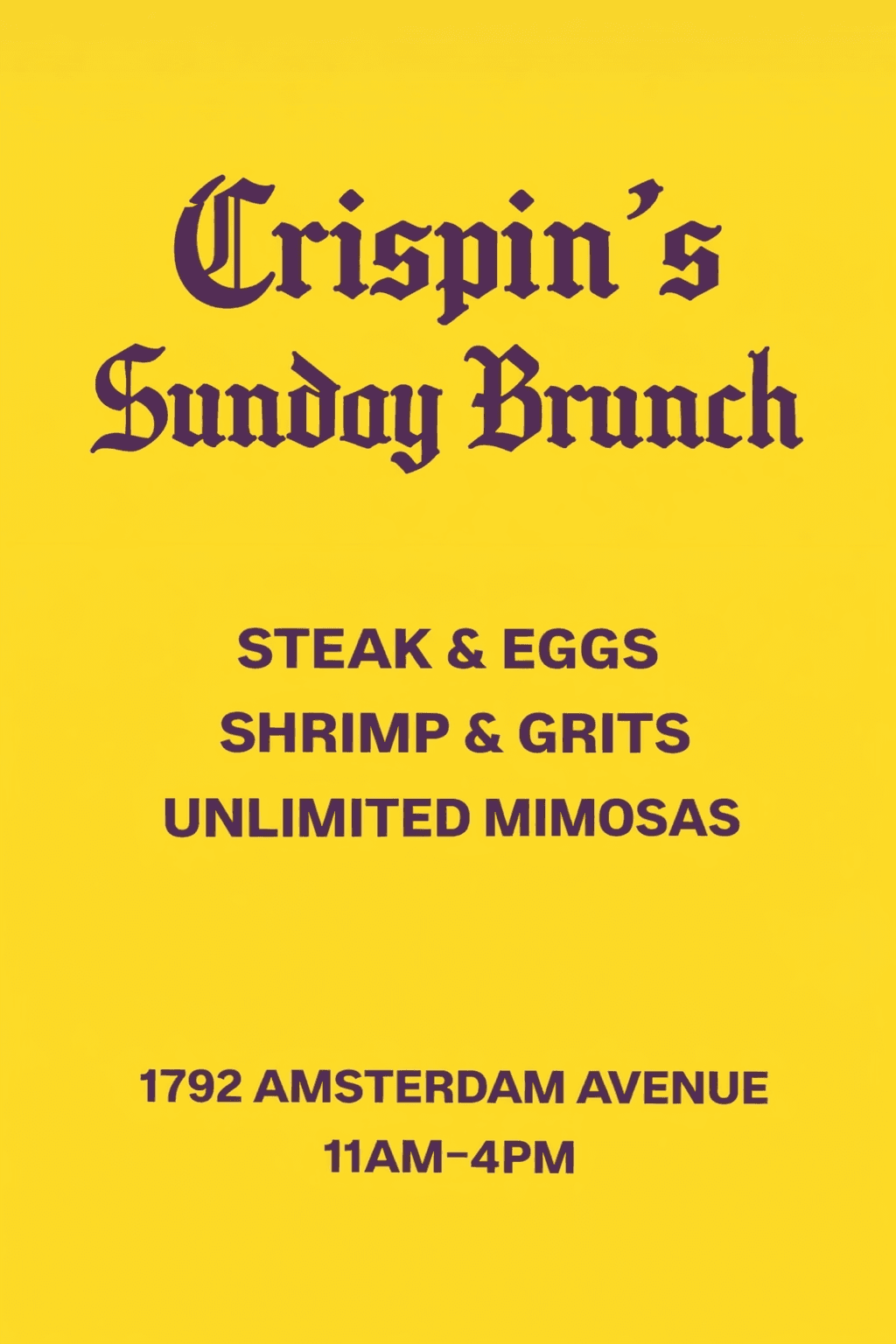 Sundays at Crispin’s event image