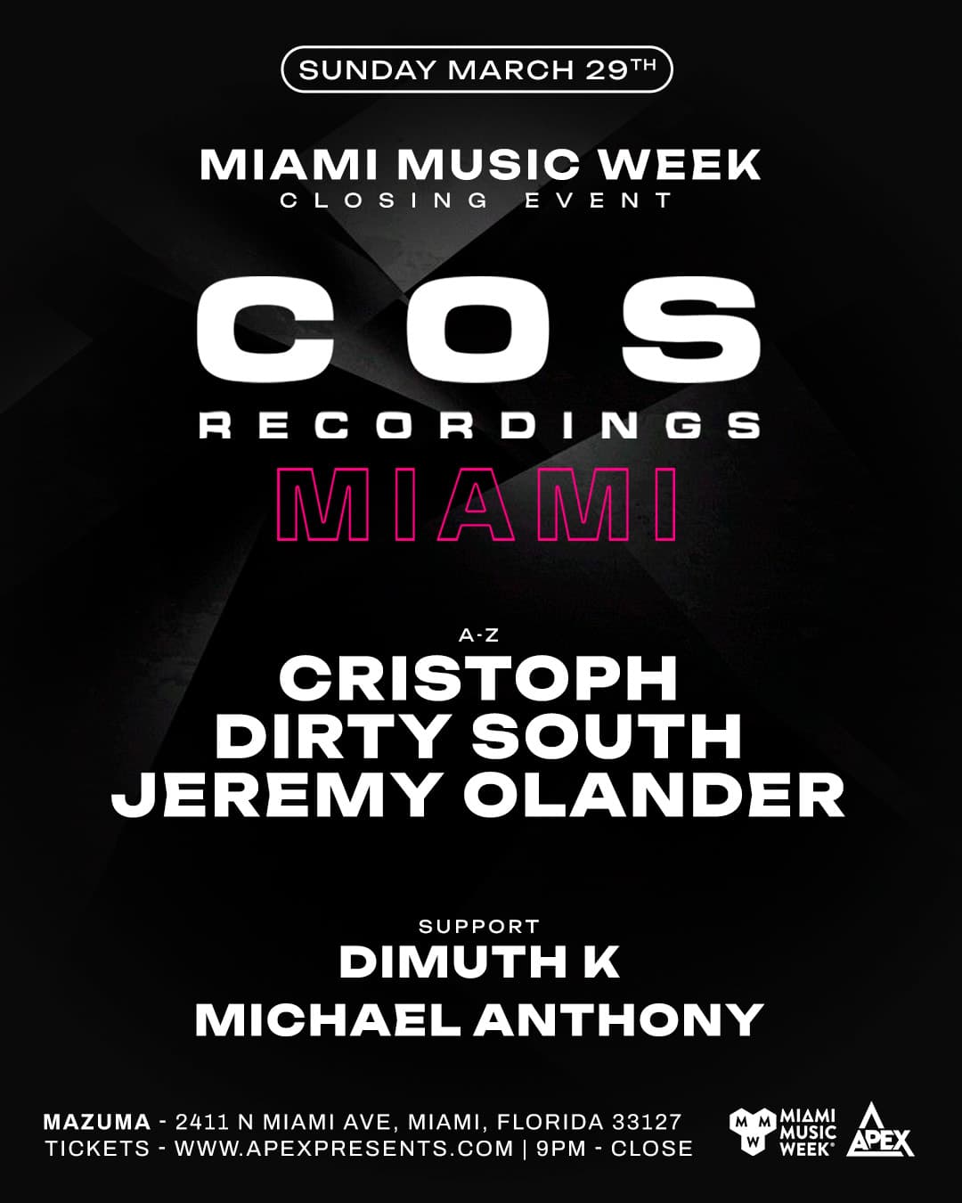 Cristoph Presents COS Miami event image