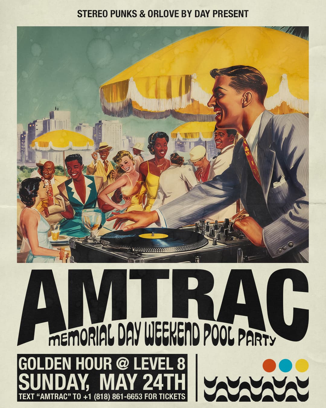 Stereo Punks & Orlove By Day Present Amtrac [Memorial Day Weekend Pool Party] event image