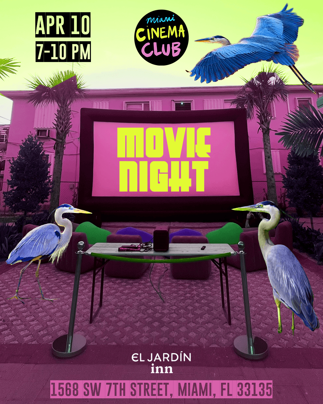 Moonlight Movies at El Jardín Inn - Miami Cinema Club event image