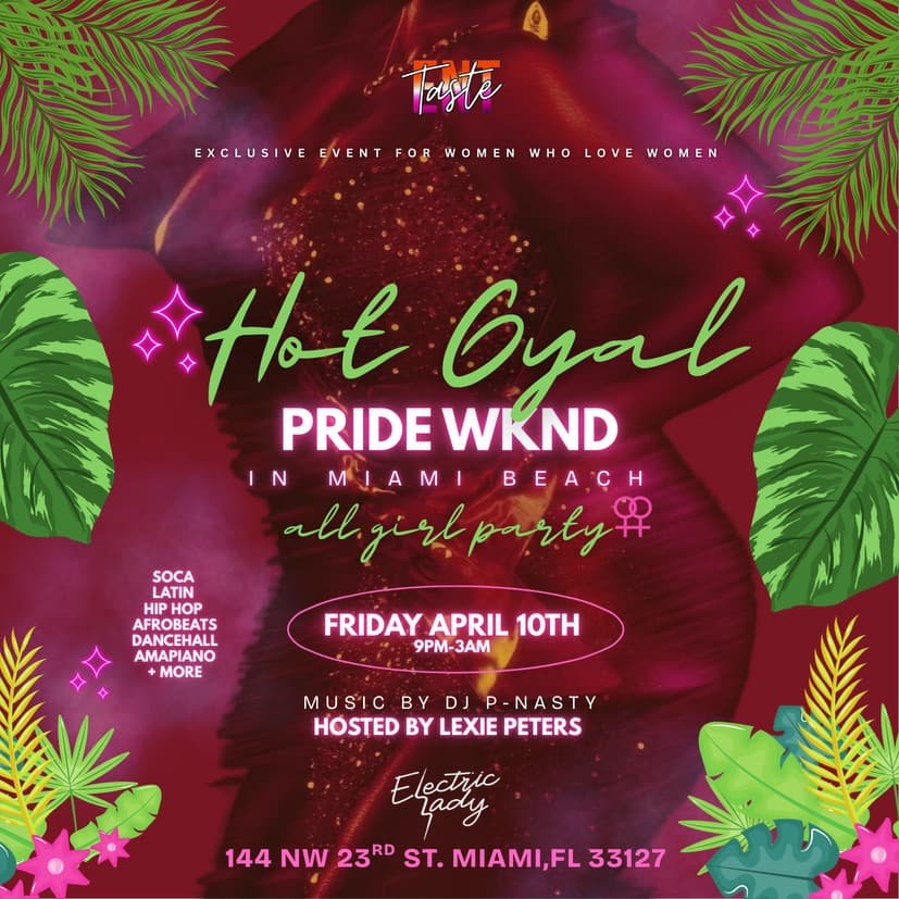 Hot Gyal All Girl Party Pride Wknd Miami event image