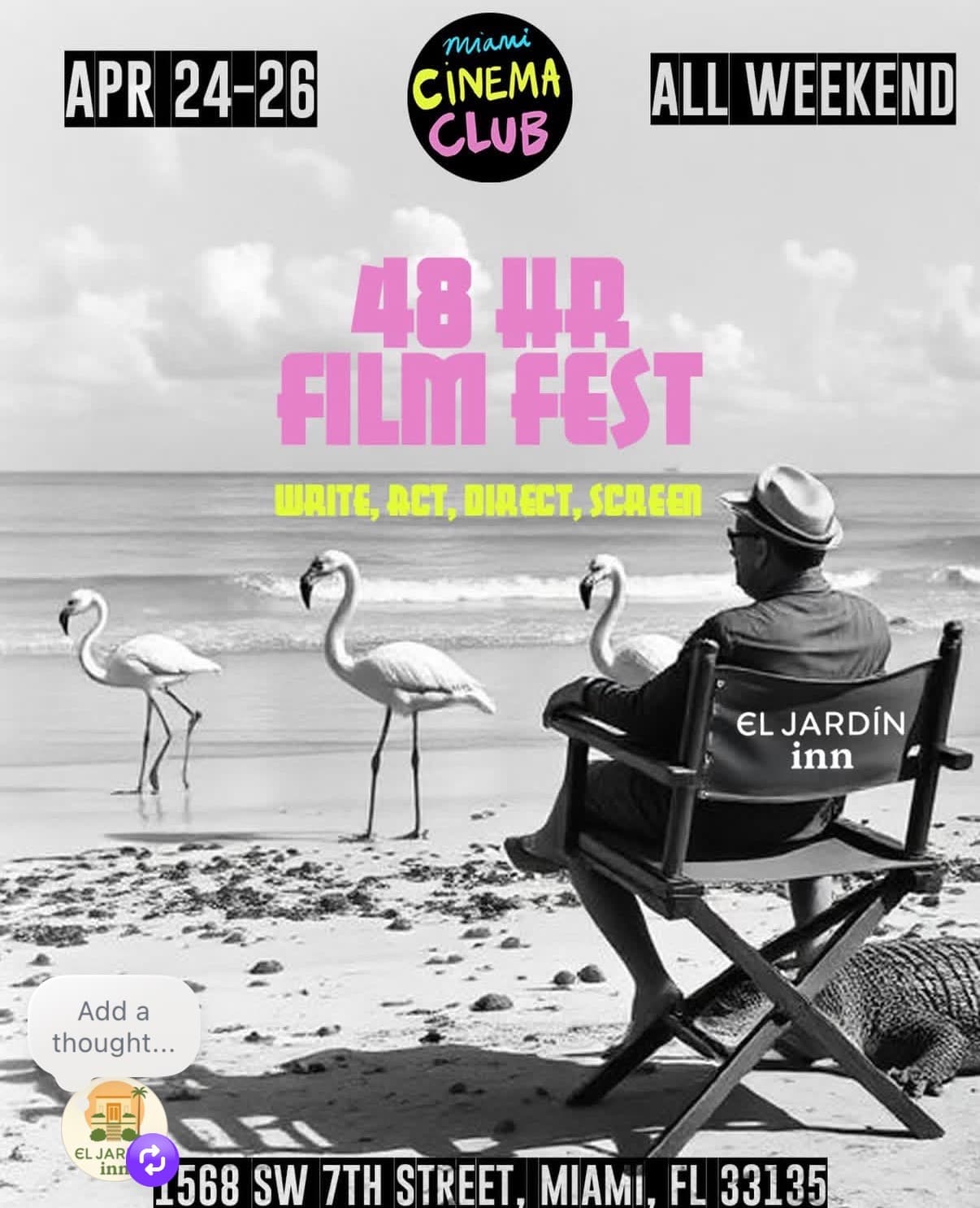 Miami Cinema Club x El Jardin Inn 48-Hour Film Competition event image