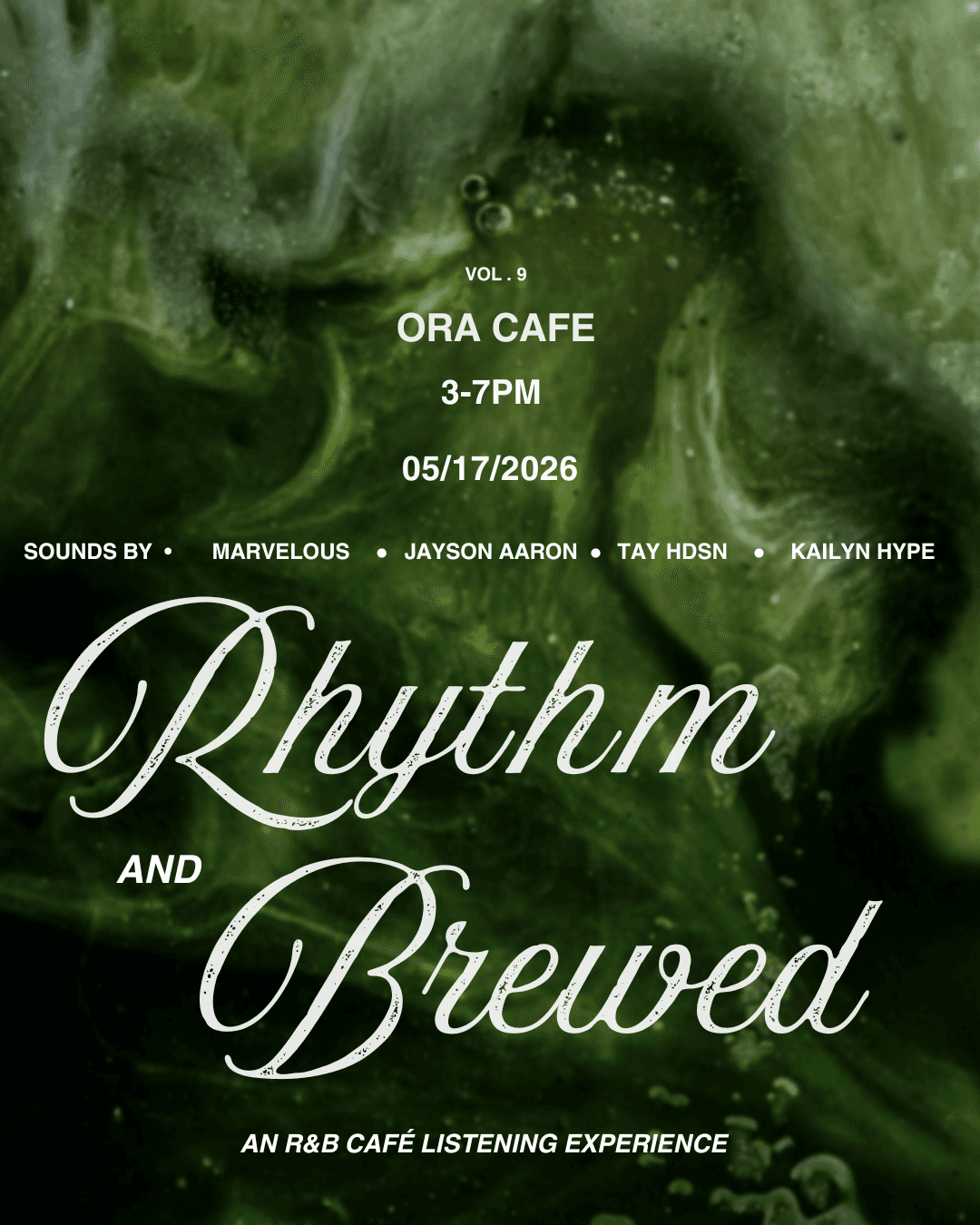 Rhythm & Brewed - R&B Cafe Experience event image