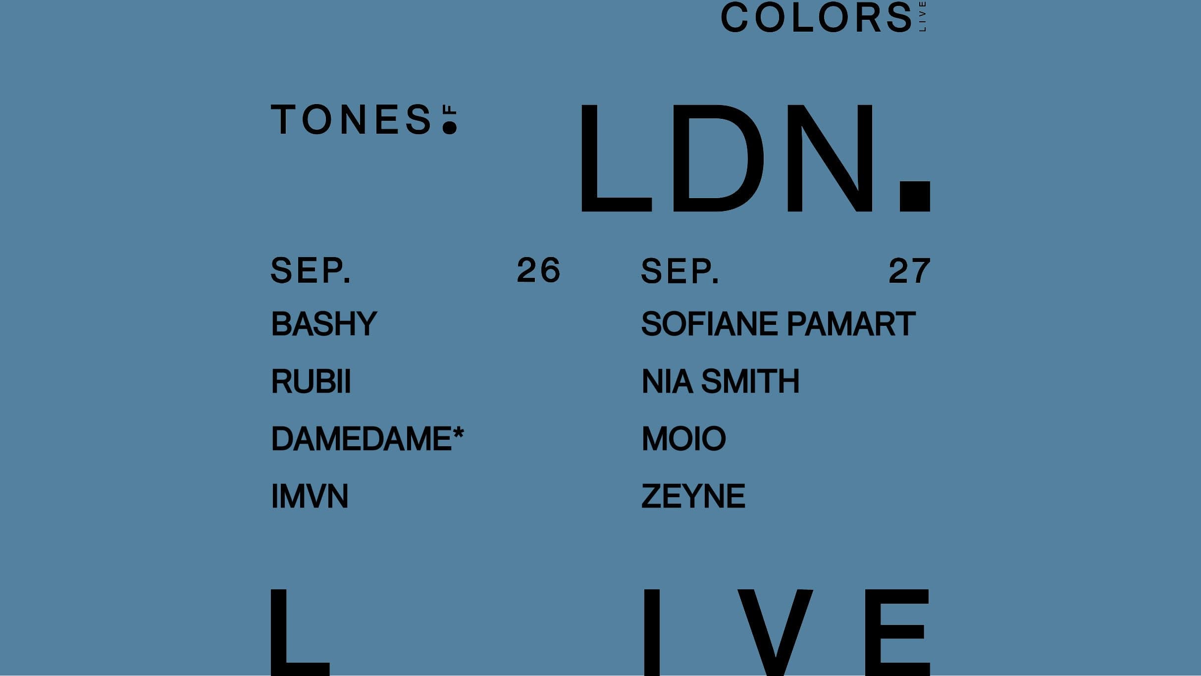 COLORS: TONES of London event image