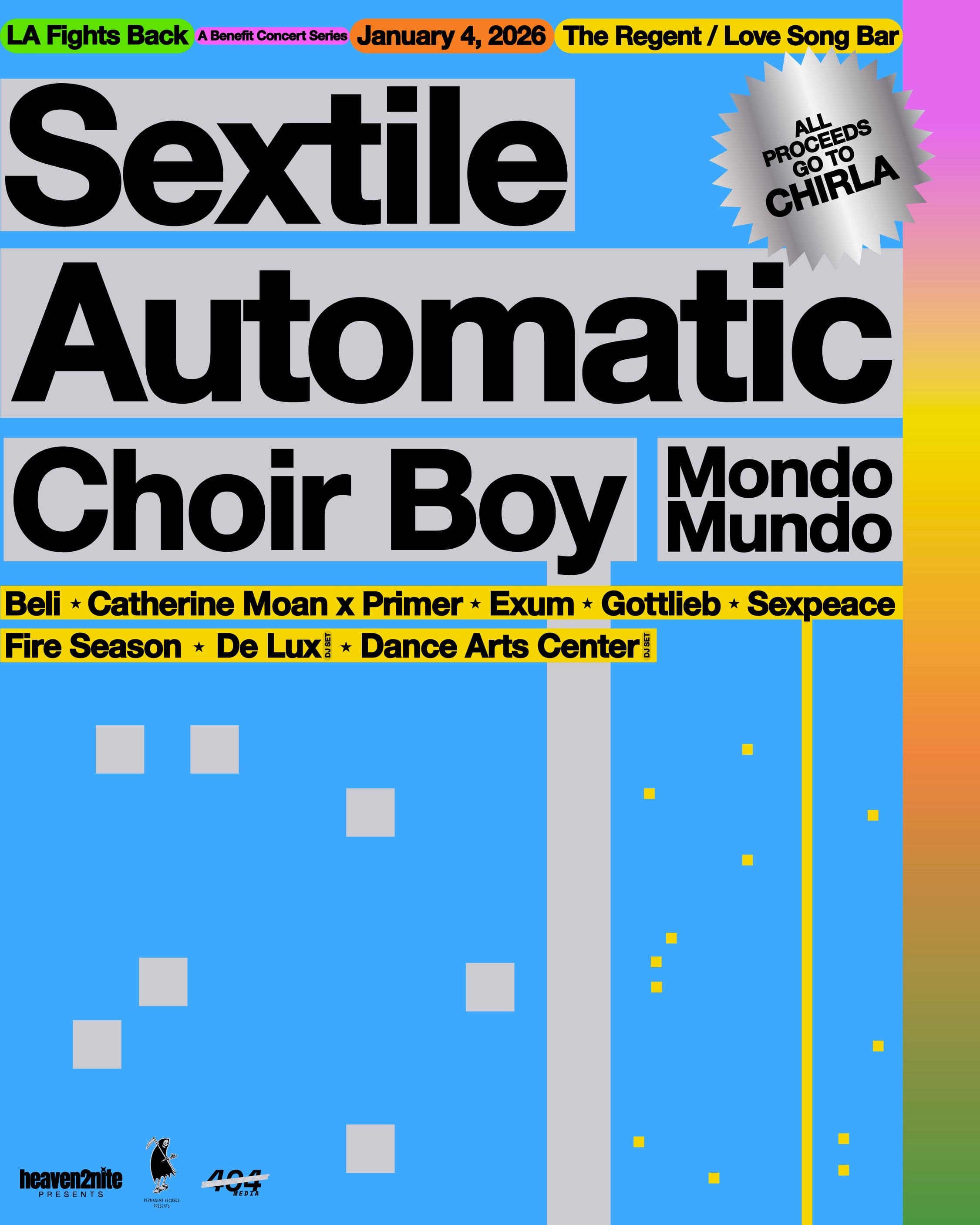 heaven2nite + Permanent Records Present: LA Fights Back Benefit event image