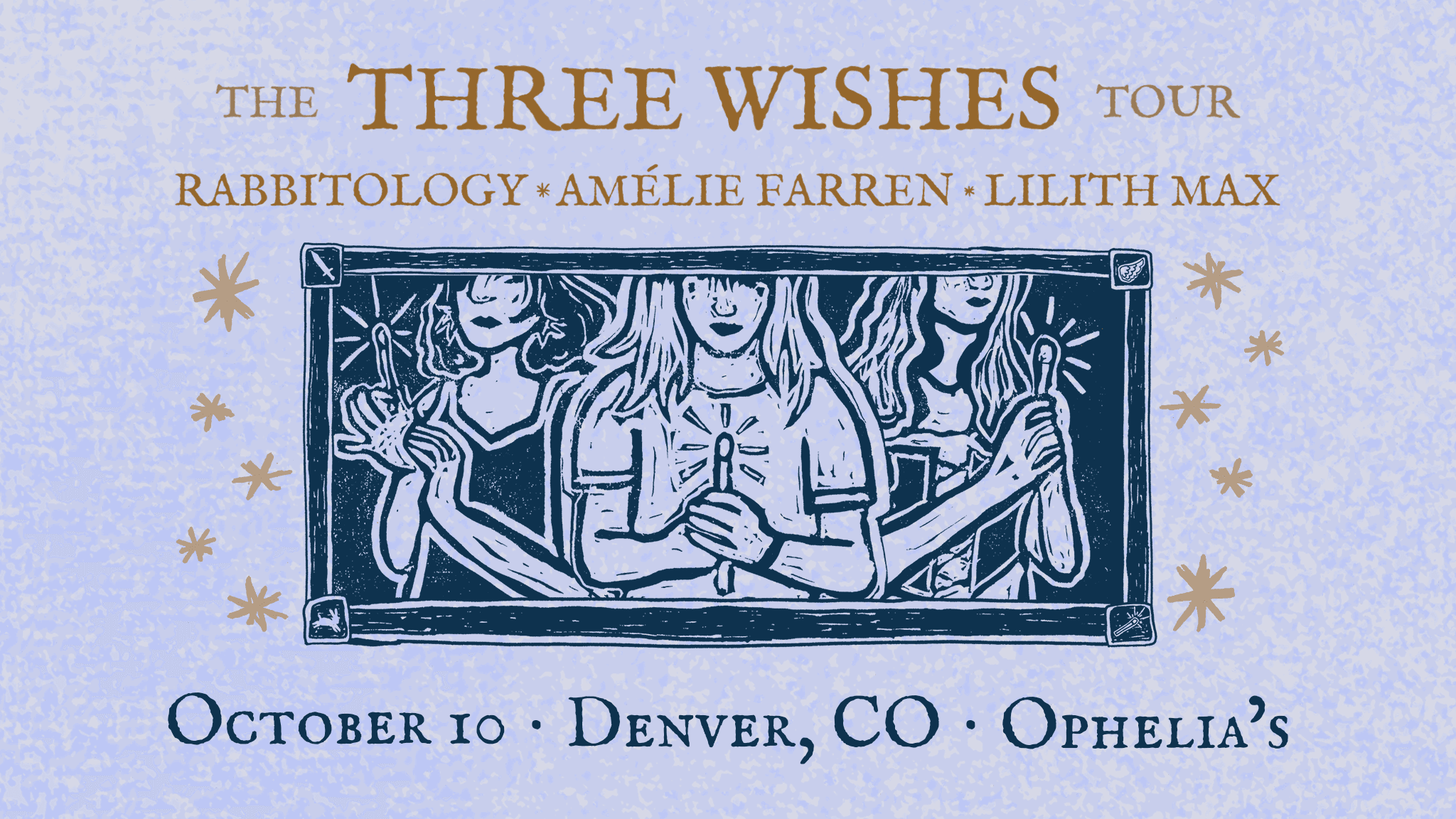 Amelie Farren, Lilith Max, Rabbitology - The Three Wishes Tour event image
