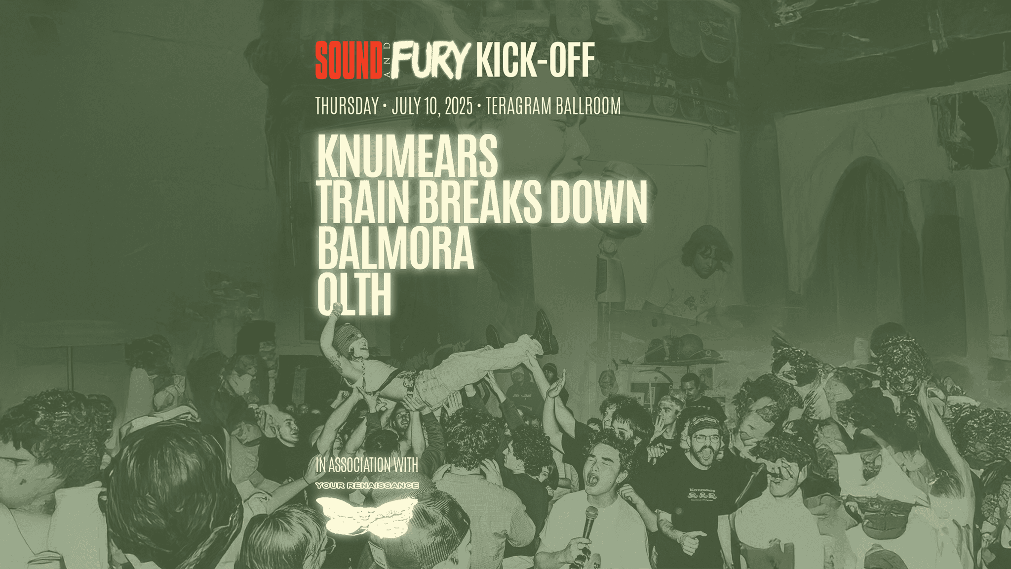 Sound and Fury Kick-Off: Knumears w/ Train Breaks Down, Balmora & More event image