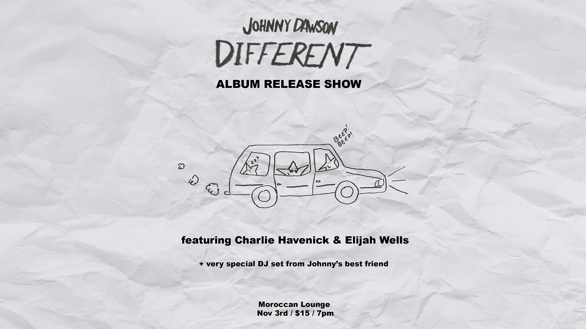 Johnny Dawson - Album Release Ft. Charlie Havenick & Elijah Wells event image