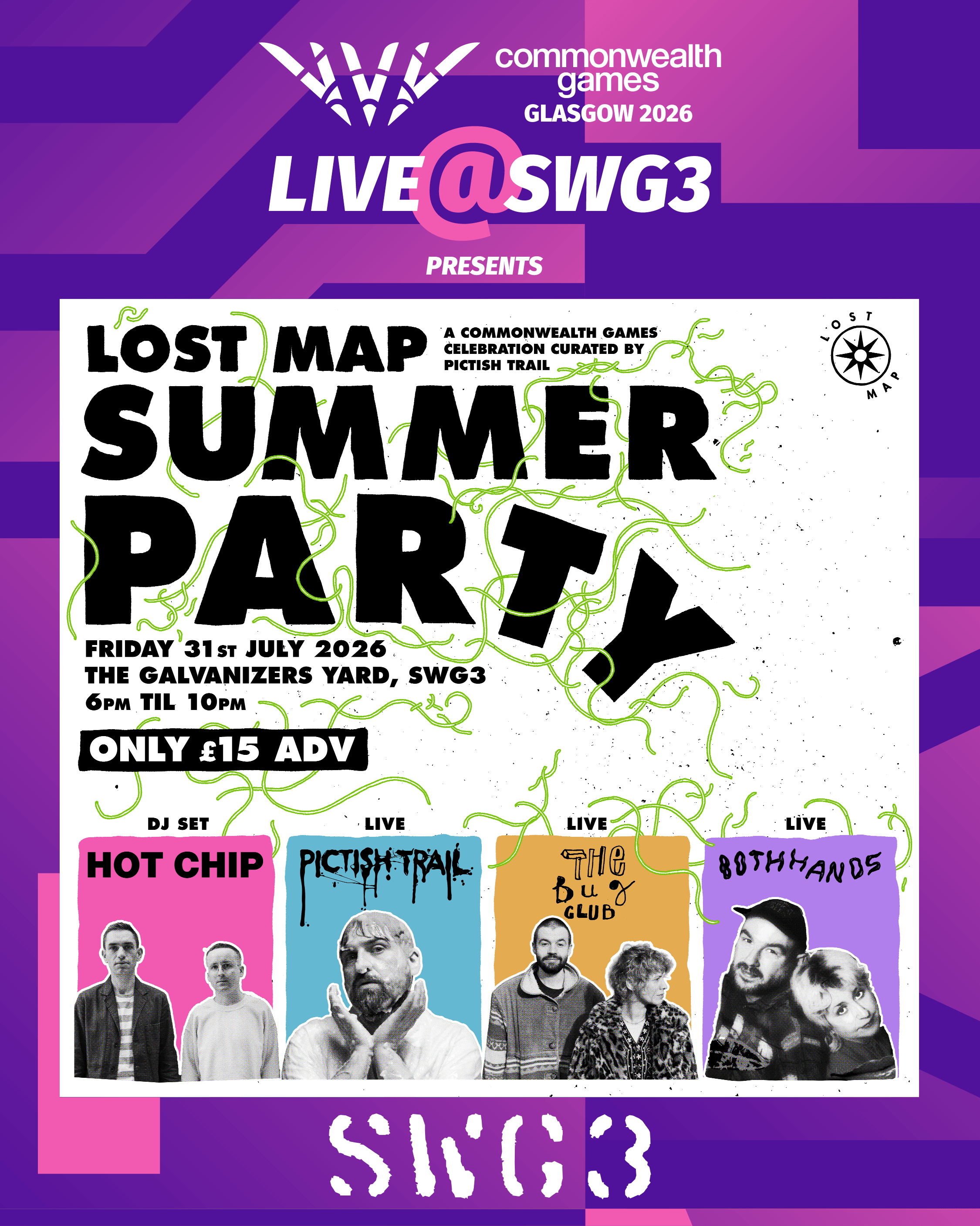Lost Map Summer Party - Hot Chip (DJ), Pictish Trail, The Bug Club event image