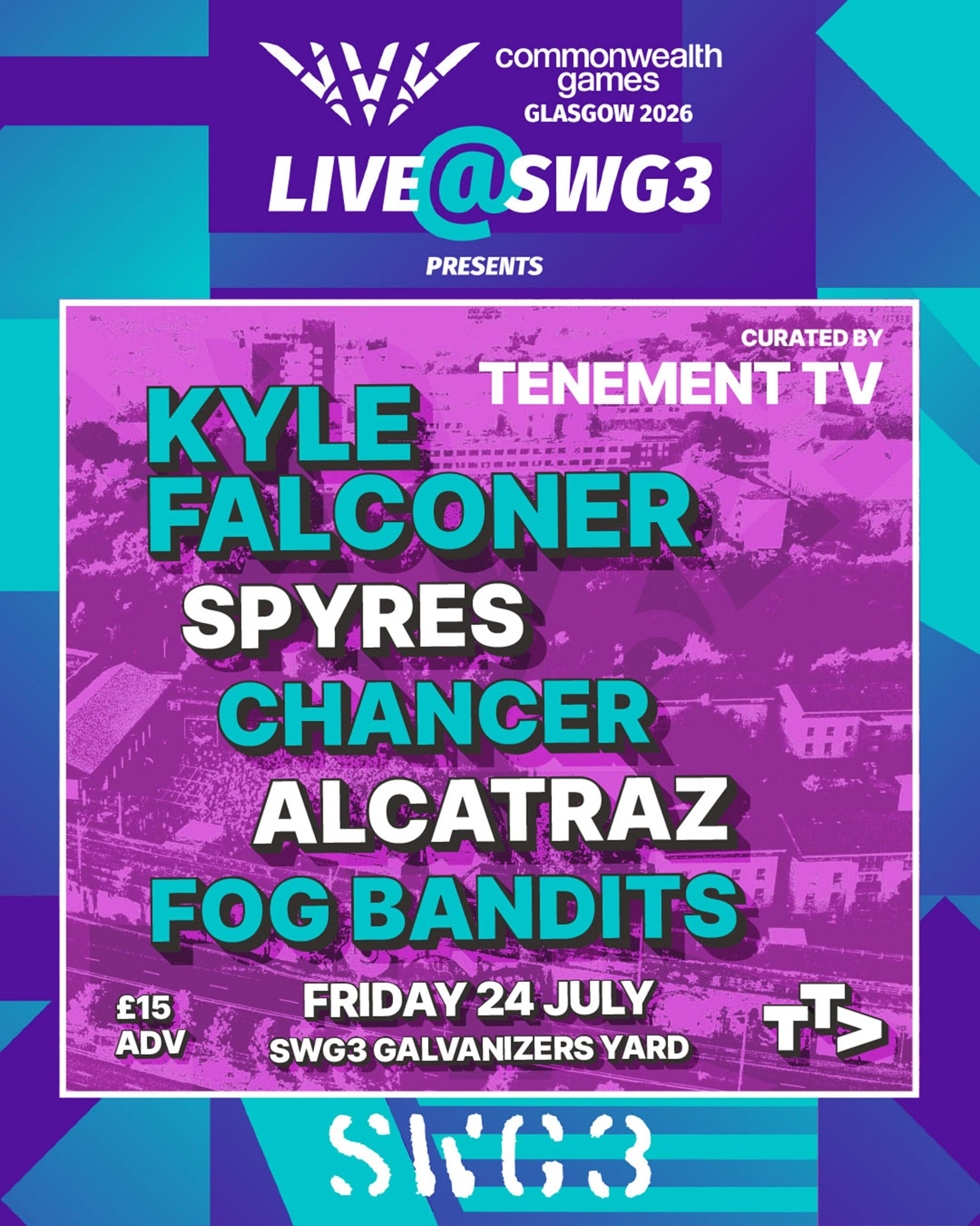 Kyle Falconer, Spyres, Chancer, Alcatraz, Fog Bandits event image