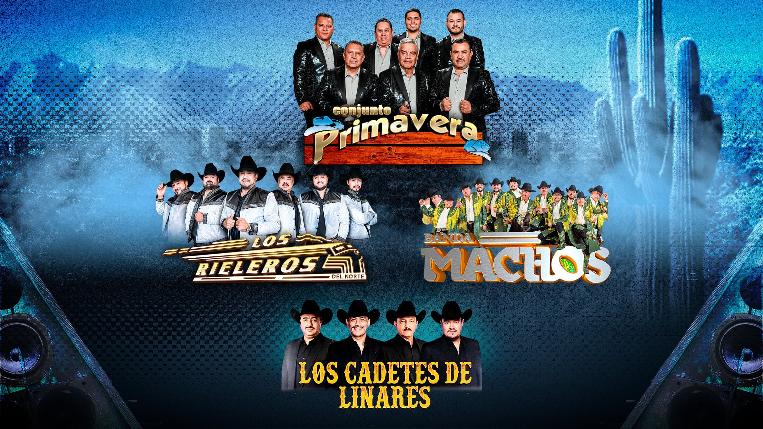 Conjunto Primavera, Los Reileros, Machos and Los Cadetes de Linares event image