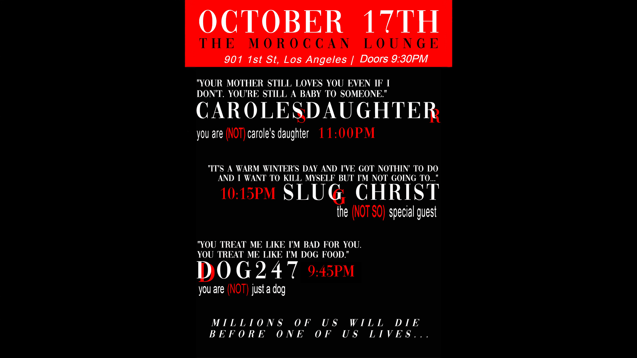 carolesdaughter w/ Slug Christ & Dog247 event image