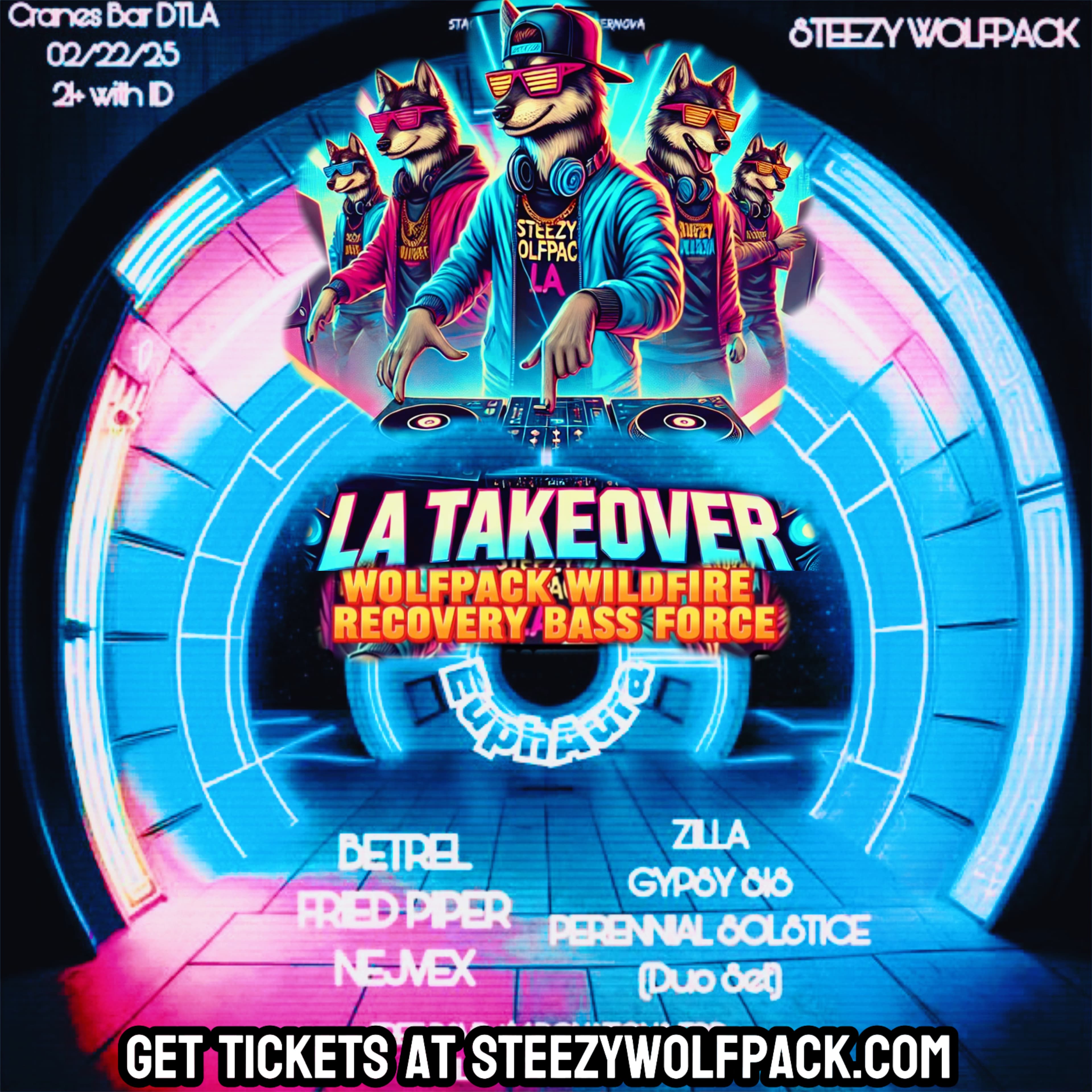 Steezy Wolfpack Wildfire Fundraiser + LA Takeover event image