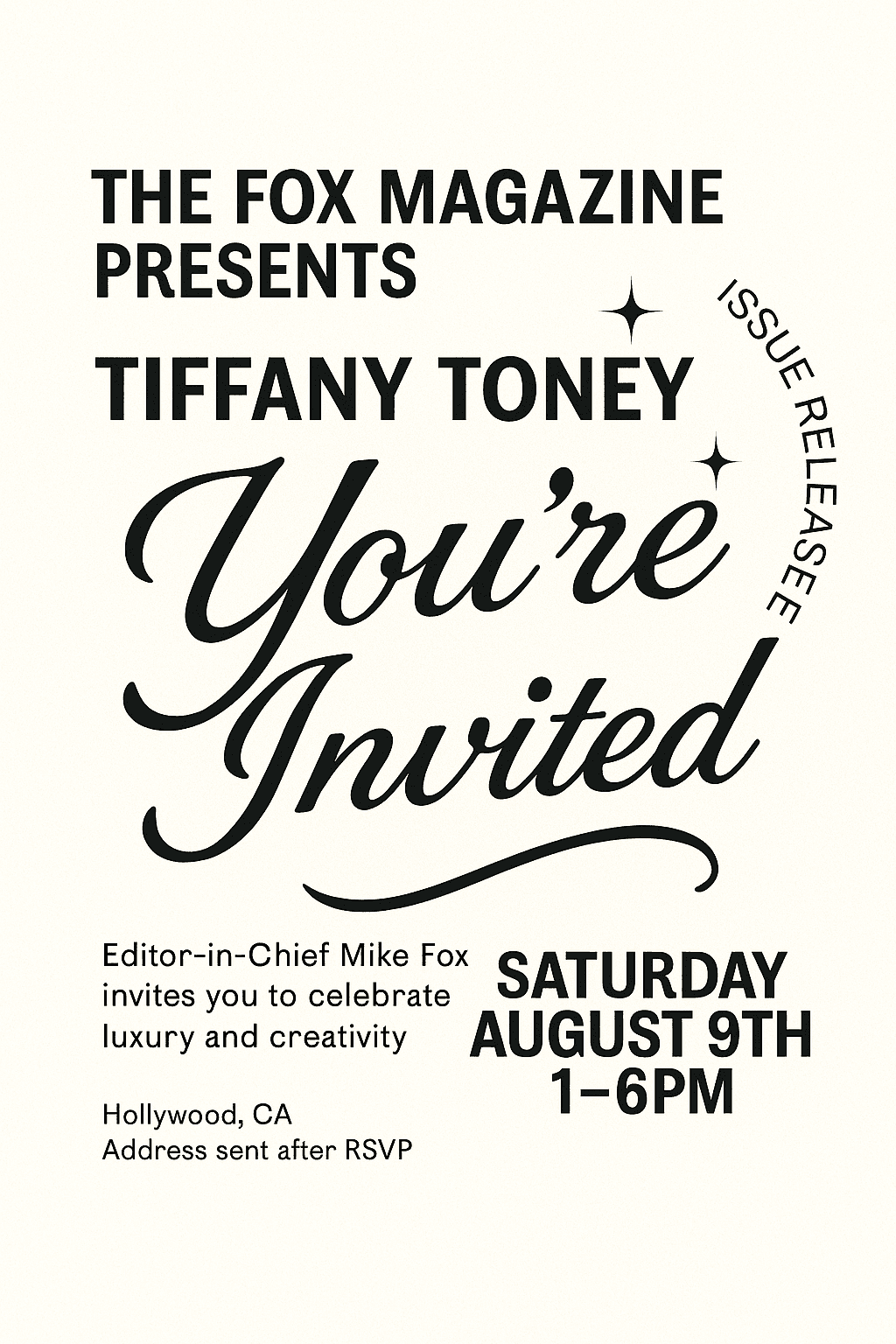 The Fox Magazine x Tiffany Toney Issue Release event image