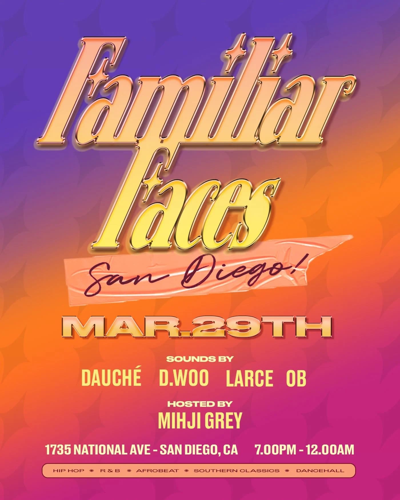 Familiar Faces: San Diego event image