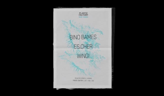 plastic factory presents: Bino Bames + es.cher + wing! event image