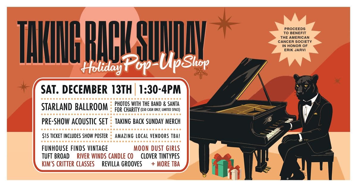 Taking Back Sunday Holiday Pop Up Shop event image