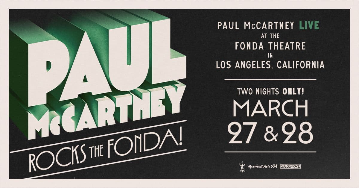 PAUL McCARTNEY ROCKS THE FONDA event image