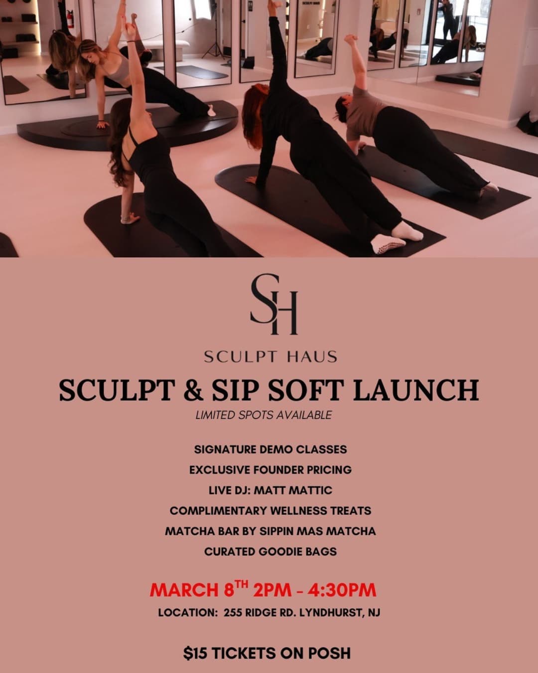 Sculpt & Sip Soft Launch event image