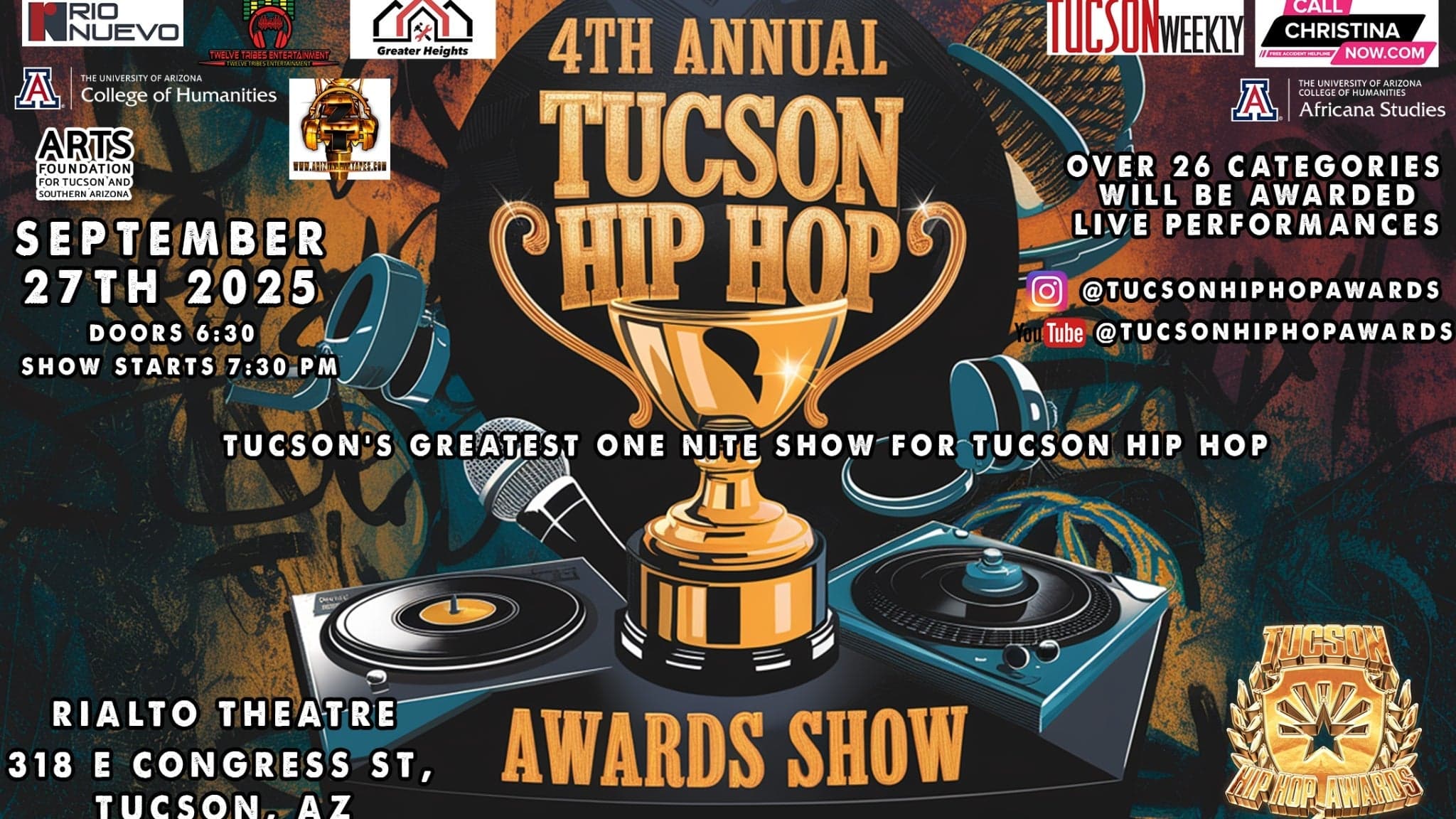 4th Annual Tucson Hip Hop Awards Show @ Rialto Theatre event image