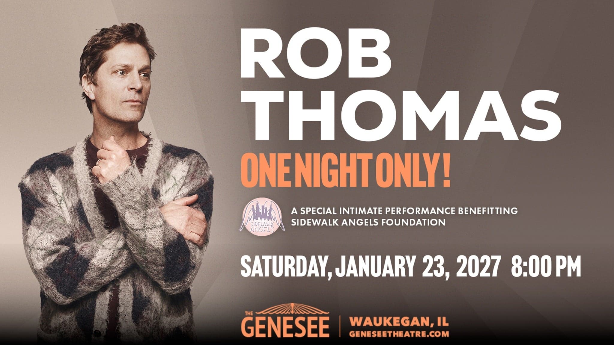 Rob Thomas: A Special Performance Benefiting Sidwalk Angels Foundation event image