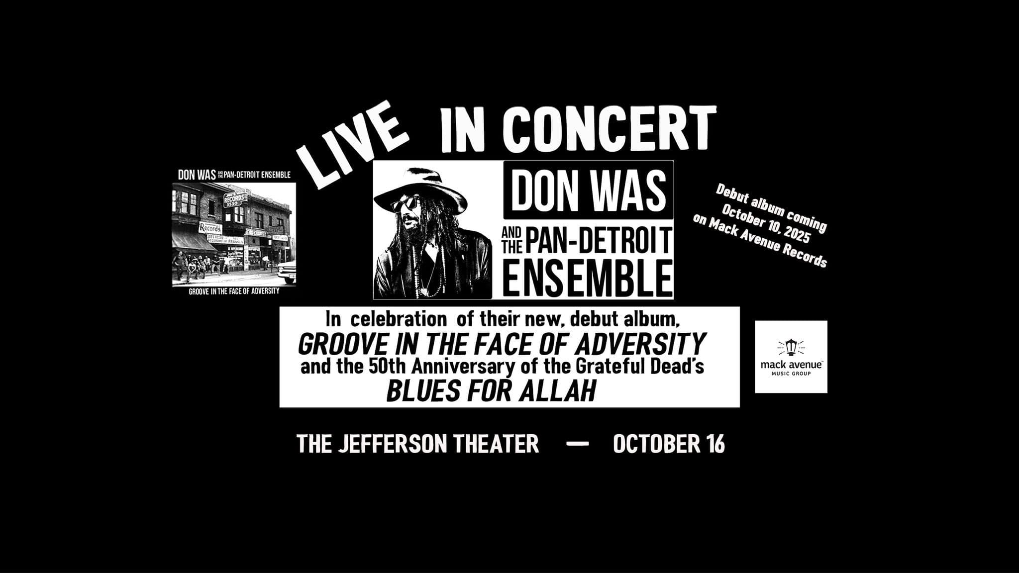 Don Was and the Pan-Detroit Ensemble - "Blues For Allah" 50th Anniv. event image